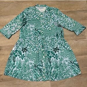 Tuckernuck Grren and White floral dress